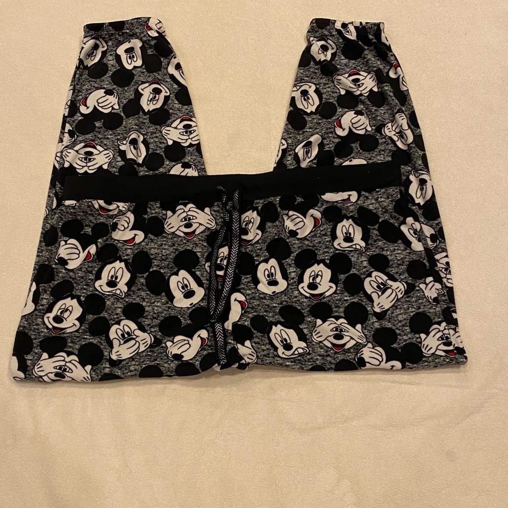 Disney Mickey Mouse Black and White Pajama Pants
